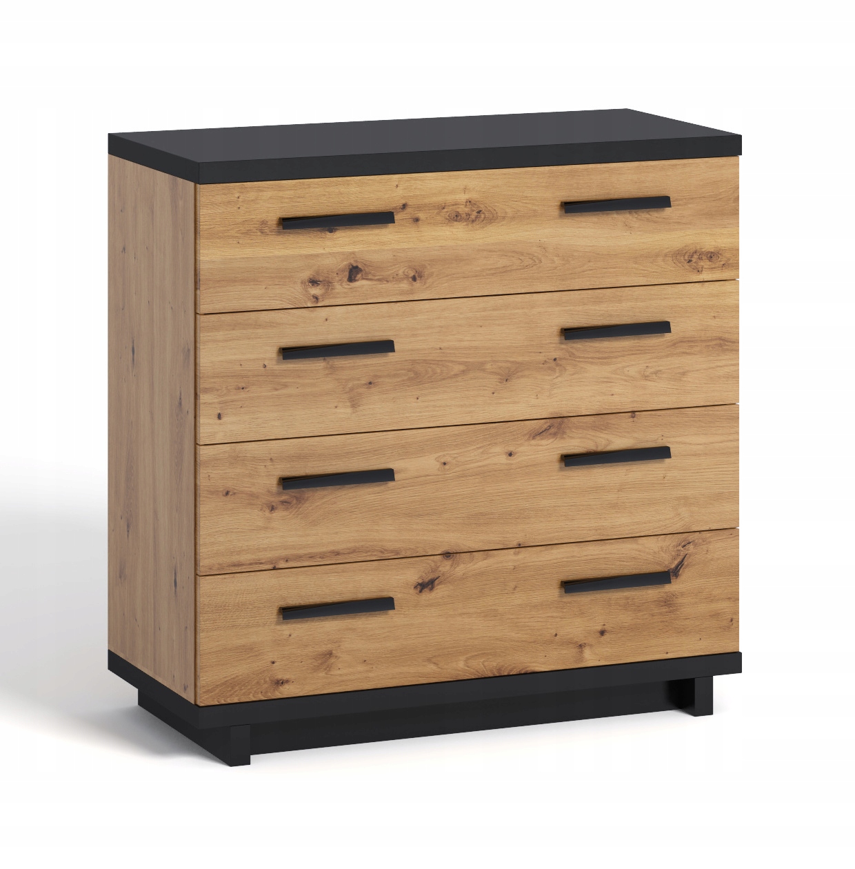 Mała komoda z szufladami IMIS dąb + czarny 2