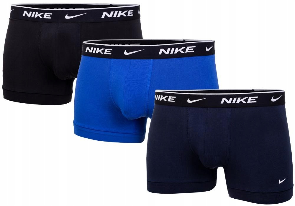 Nike Pánské Boxerky Trunk 3 Pak Černé/granátové/modré vel. M