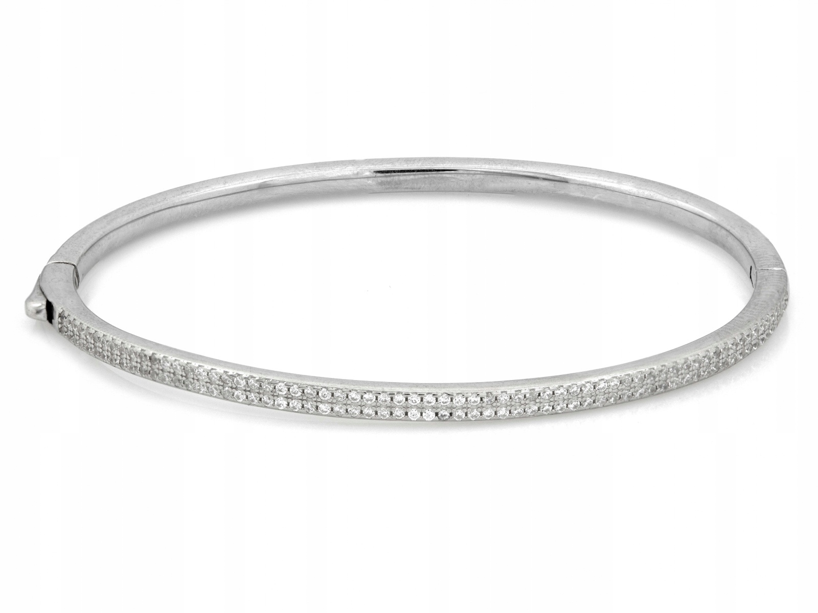 Stříbrný náramek 925 Bangle s zirkony, efektní, značkový pro ni r19