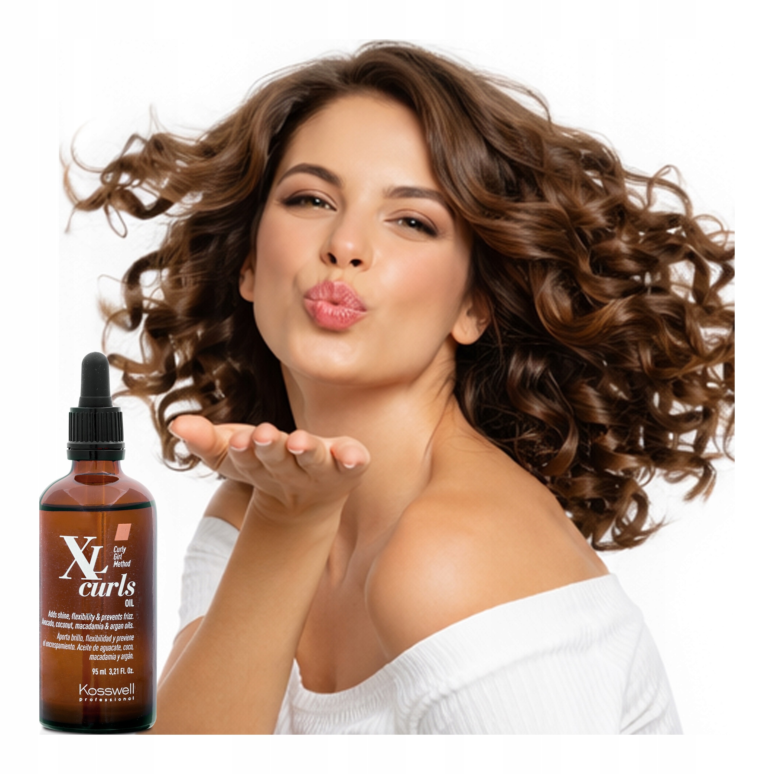 Hydratační olej pro kudrnaté a vlnité vlasy Kosswell XL Curls