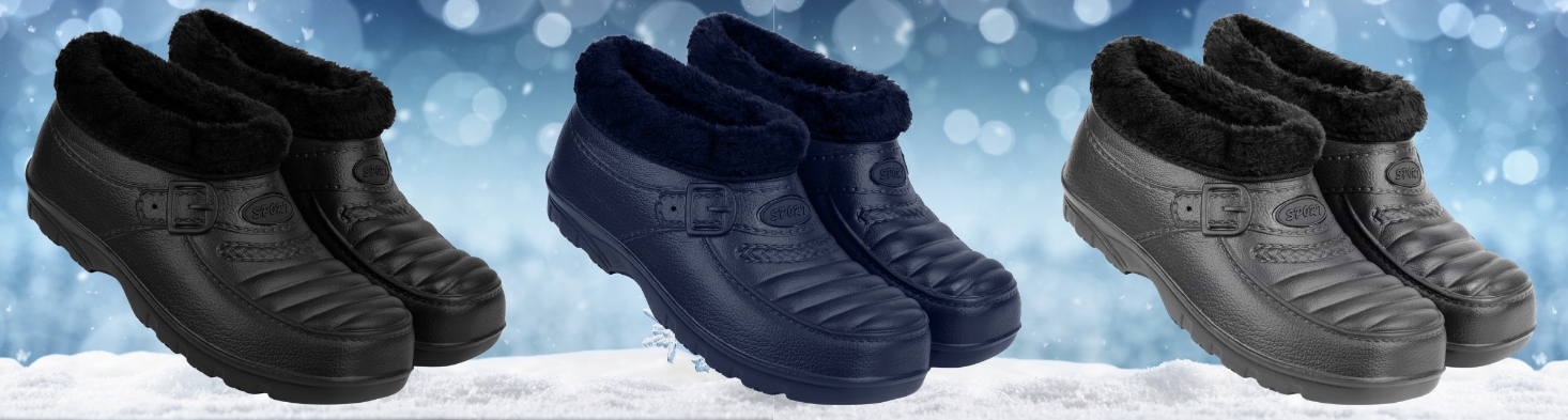 KALOSZE KRÓTKIE LEKKIE OCIEPLANE PIANKOWE EVA 45 Długość wkładki 28.5 cm