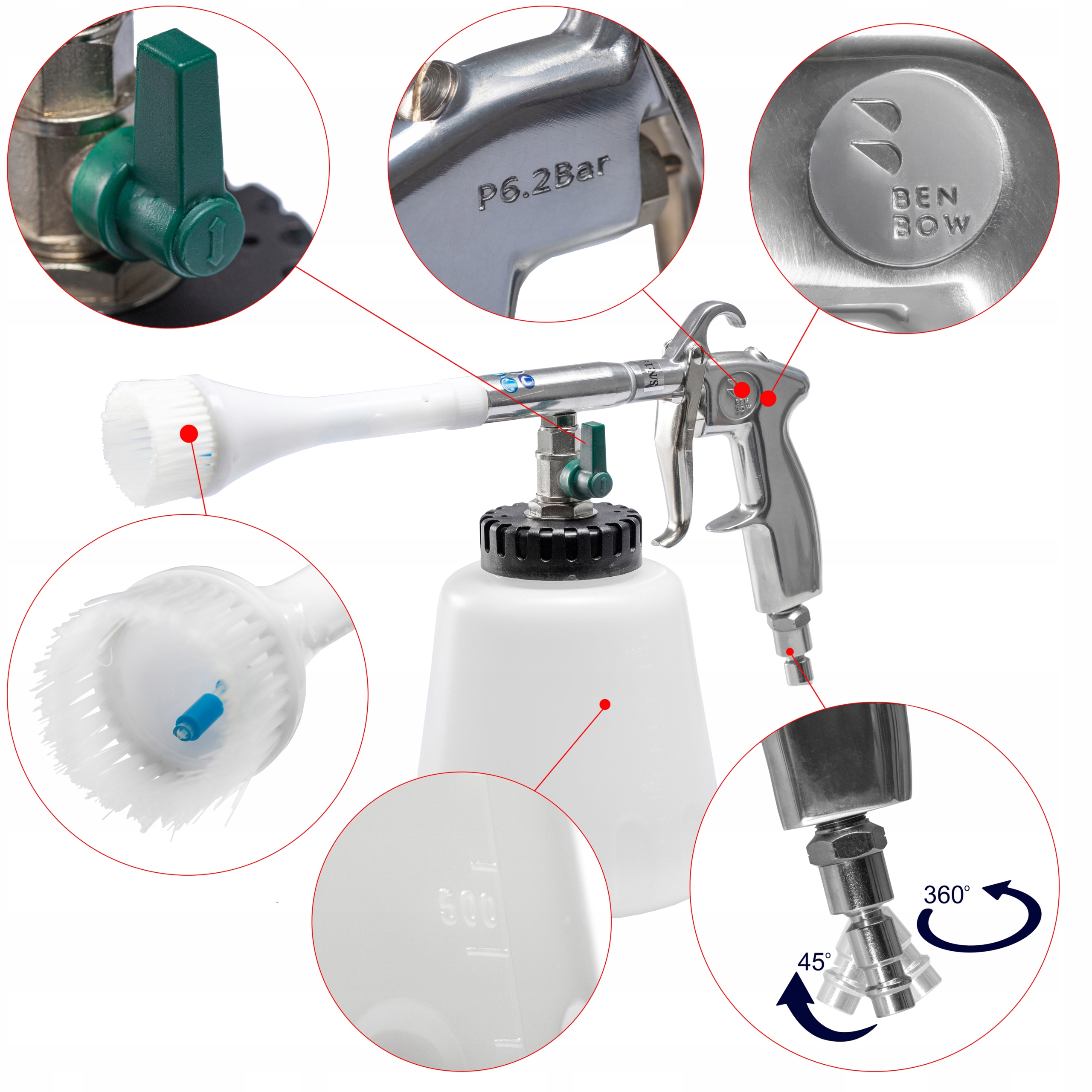 Pistolet do Prania TAPICERKI Benbow Szczotka PRO Producent code BB 102