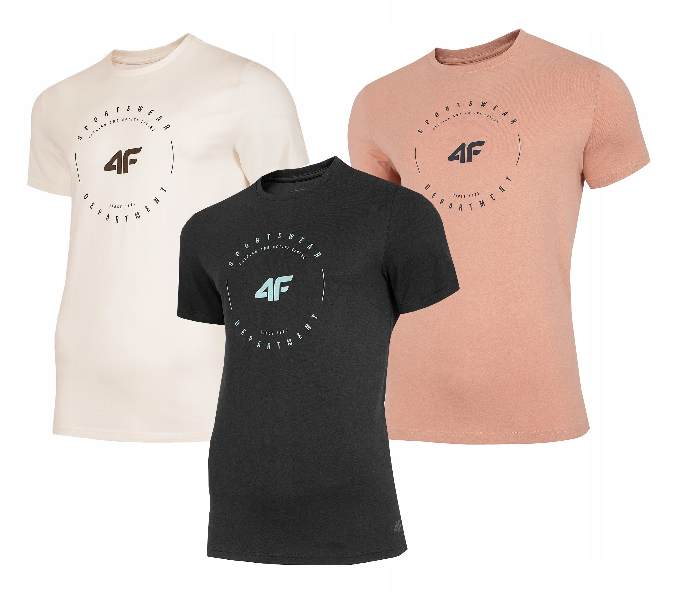 

Koszulka męska 4F T-shirt bawełna 3szt. M