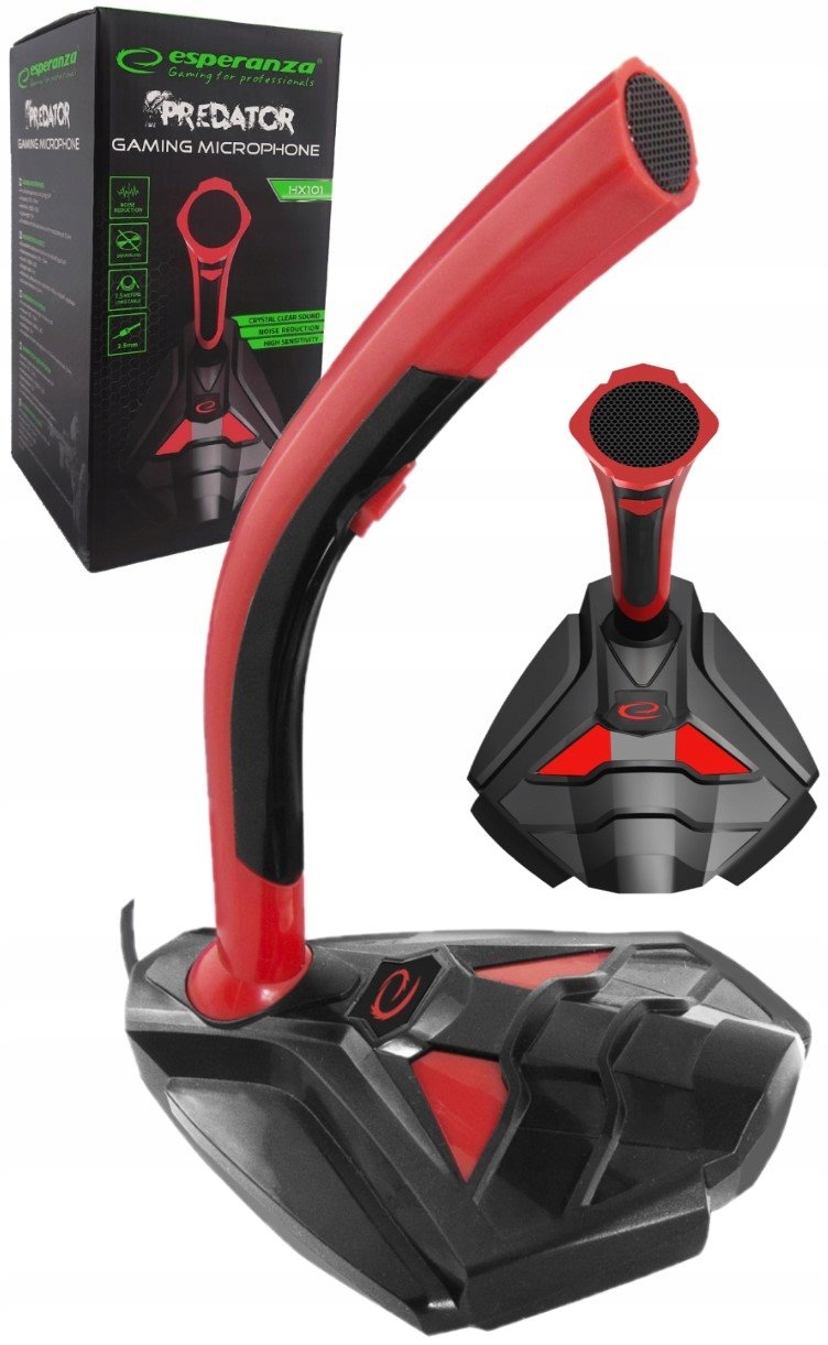CZUŁY MIKROFON DLA GRACZY BIURKOWY DO PC LAPTOPA GAMINGOWY
