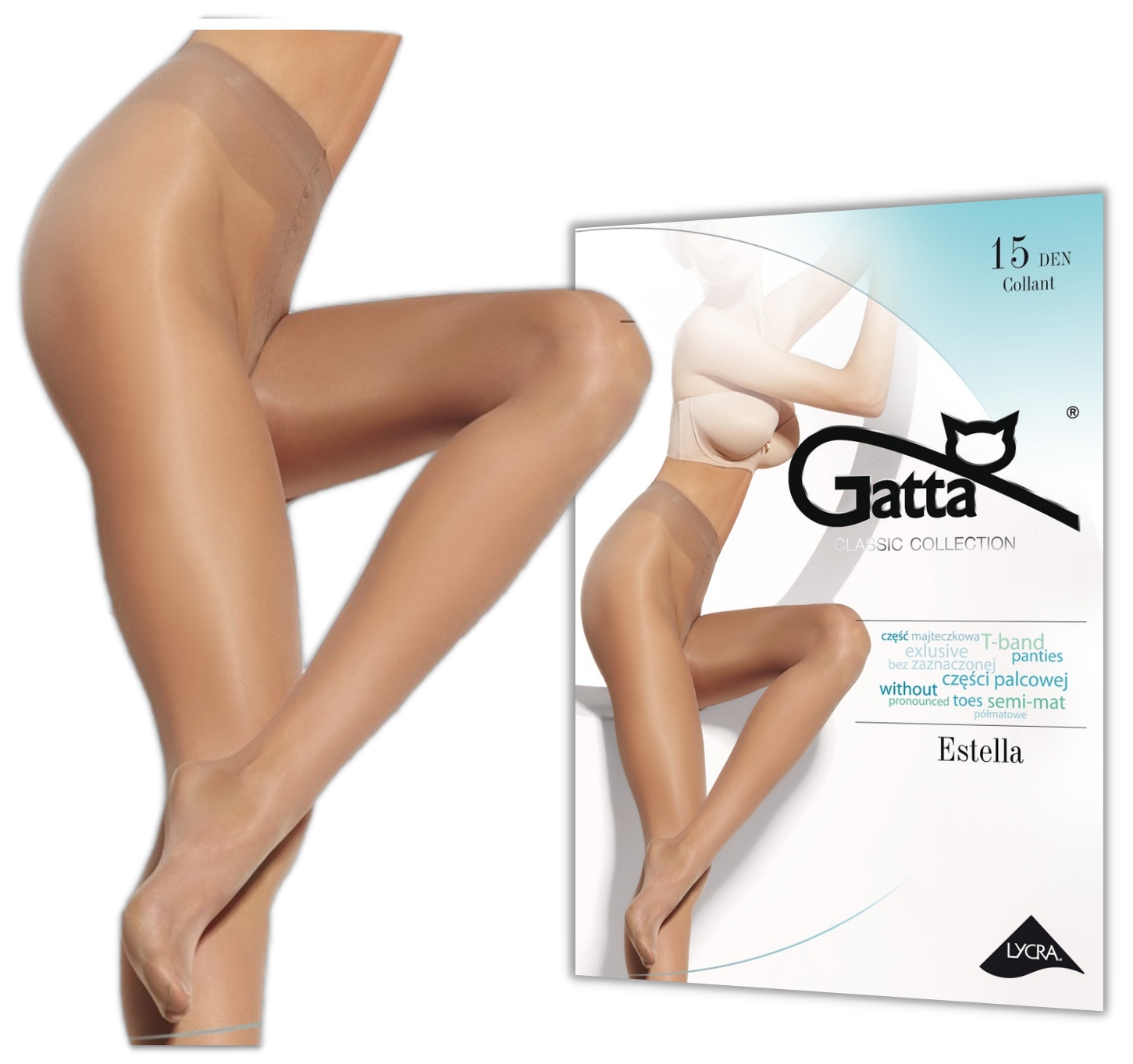 

Gatta Rajstopy Estella T-band 15 Den 2-S Golden