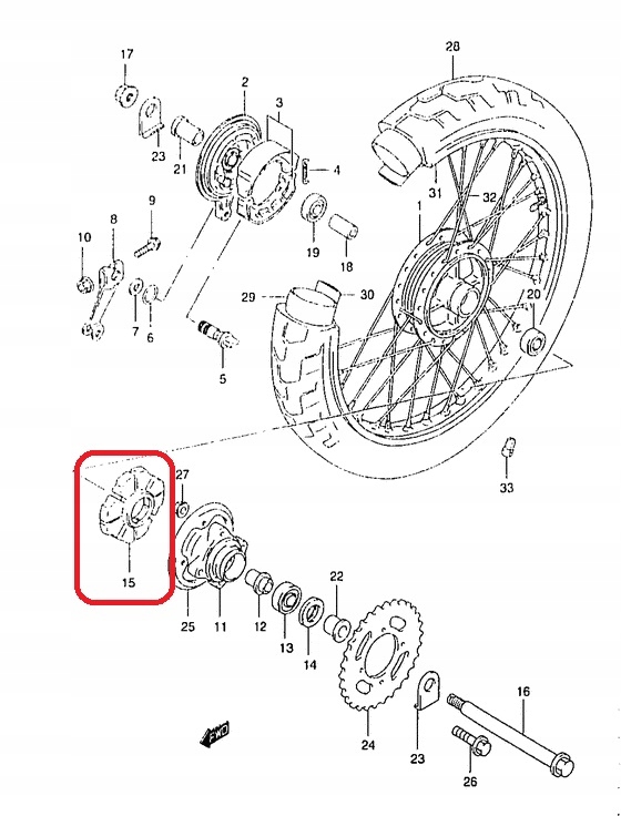 GUMY ZABIERAKA KOŁA SUZUKI GN GS GT GZ TU 125 250 Stan opakowania oryginalne