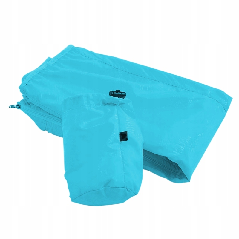 KURTKA PRZECIWDESZCZOWA Z KAPTUREM WIATRÓWKA LEKKA UNISEX NIEBIESKA XXXL Linia plus size (duże rozmiary)