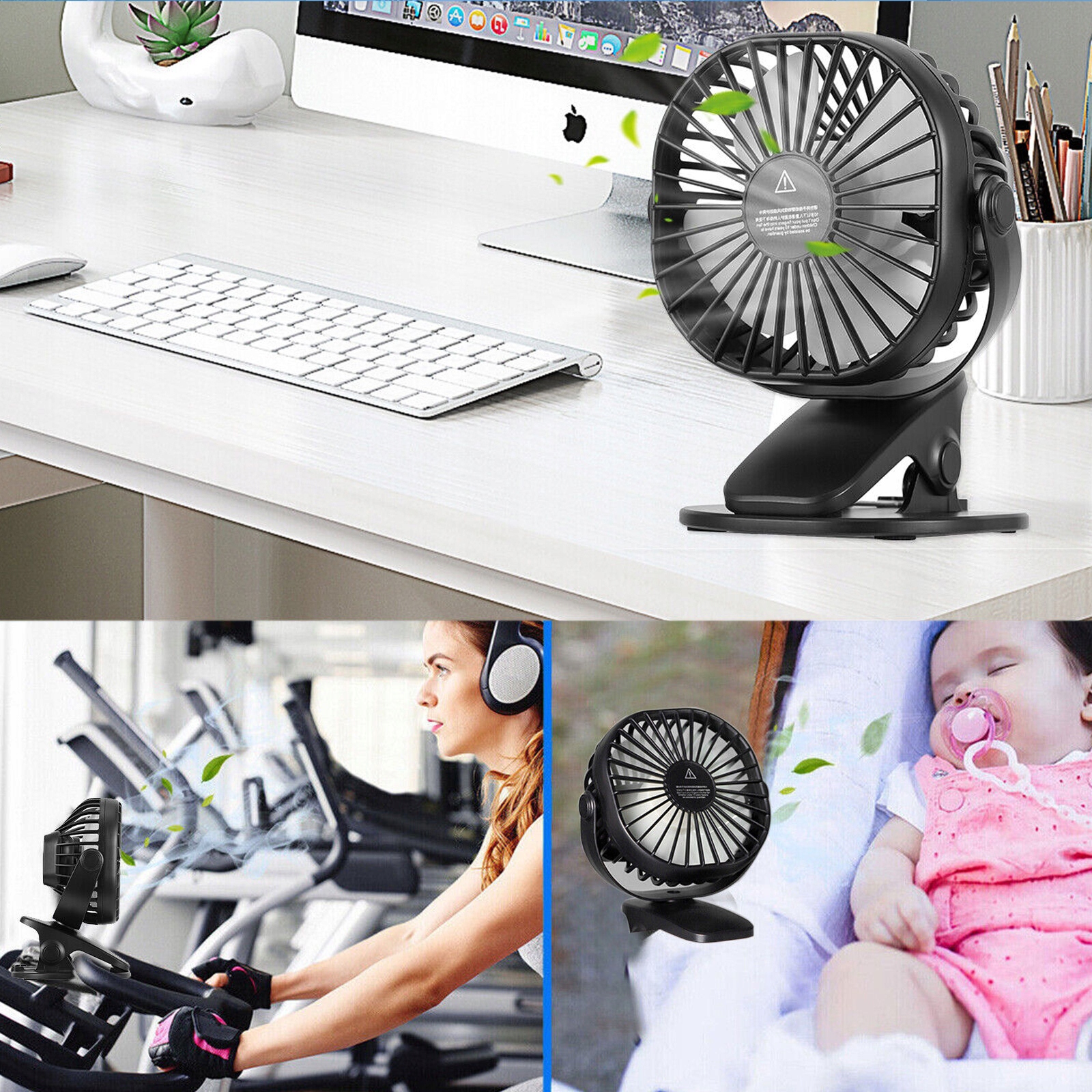 WENTYLATOR WIATRAK BIUROWY STOŁOWY DO BIURA W SYPIALNI 3 PRĘDKOŚCI Z KLIPS Kod producenta WENTYLATOR BIUROWY 3 PRĘDKOŚCI