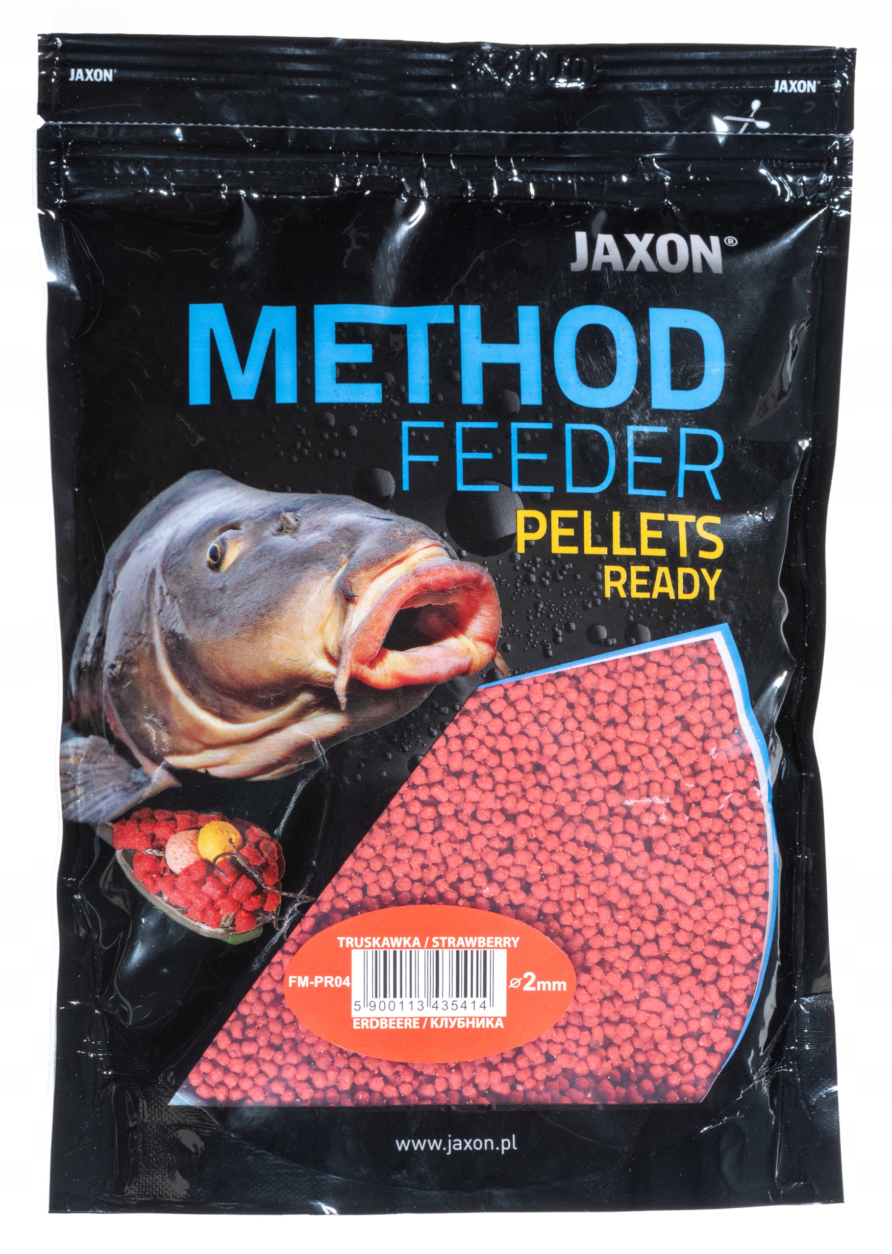 Truskawka 2mm PELLET READY GOTOWY METHOD FEEDER JAXON