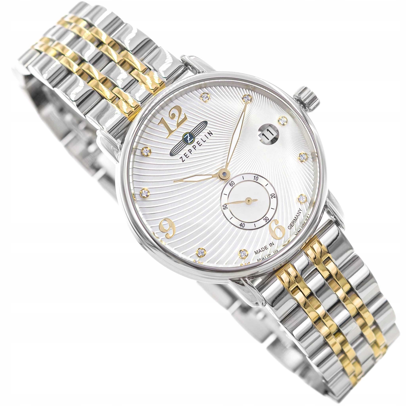 Dámské Hodinky Zeppelin 8631 M-5 Luna Stříbrno-zlaté Na Náramku Data