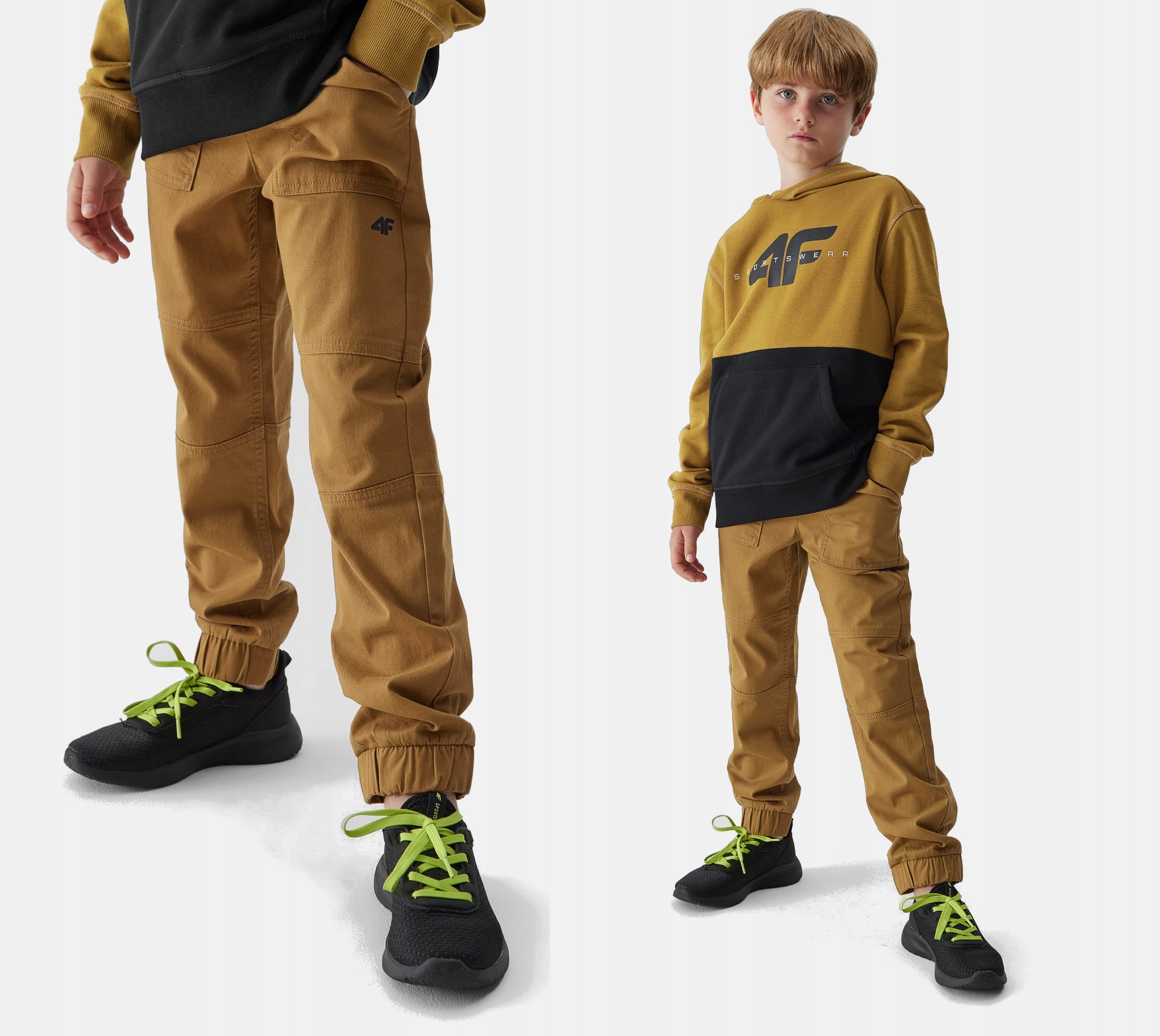 4F SPODNIE CHŁOPIĘCE JOGGERY CASUAL DRESY Długość długie