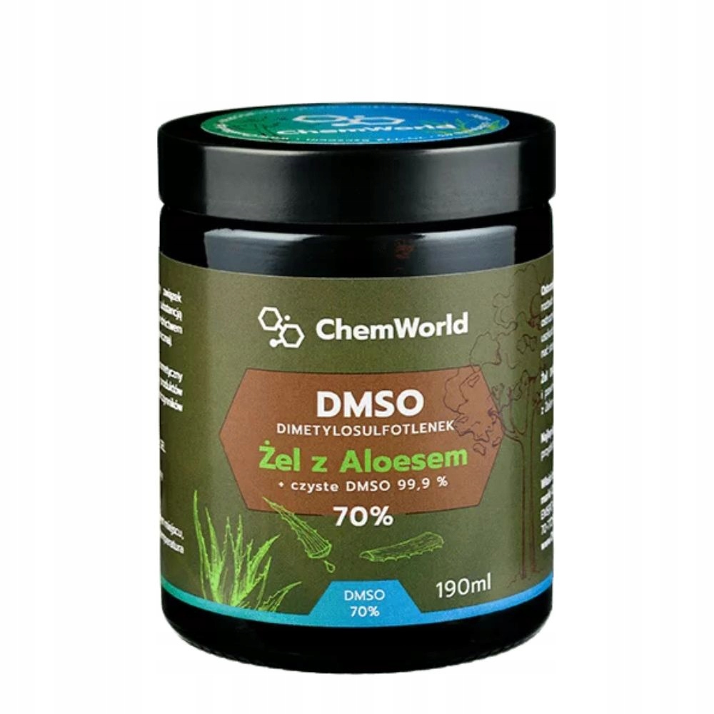 ChemWorld Dmso 99,9% Żel Moc 70% z Aloesem Meksykańskim 99% Natura 190 ml