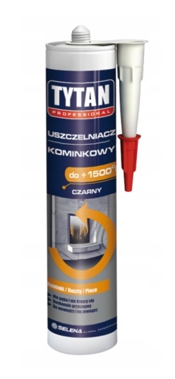 SELENA tytan uszczelniacz kominkowy 1500 C 280ml czarny