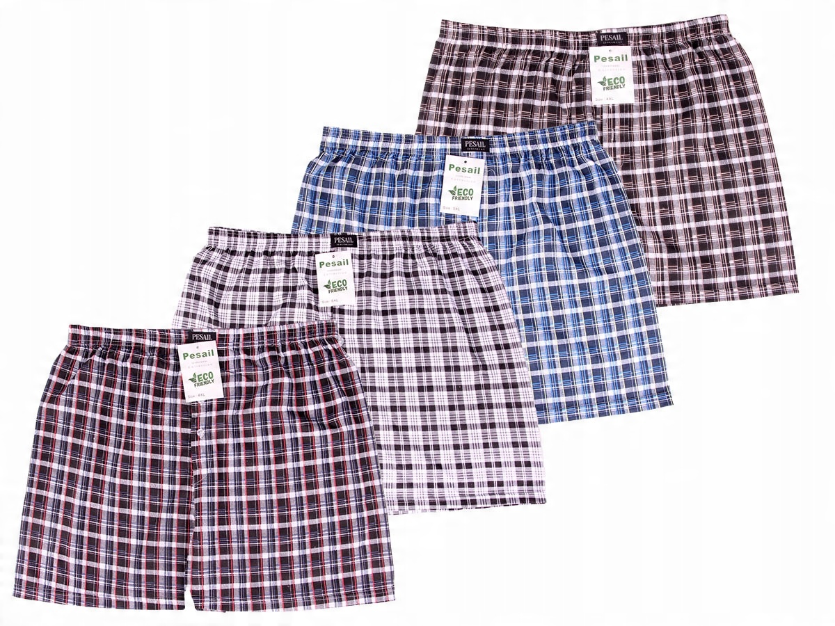 

4x Męskie Bokserki Duże Majtki Luźne Bawełna 5XL