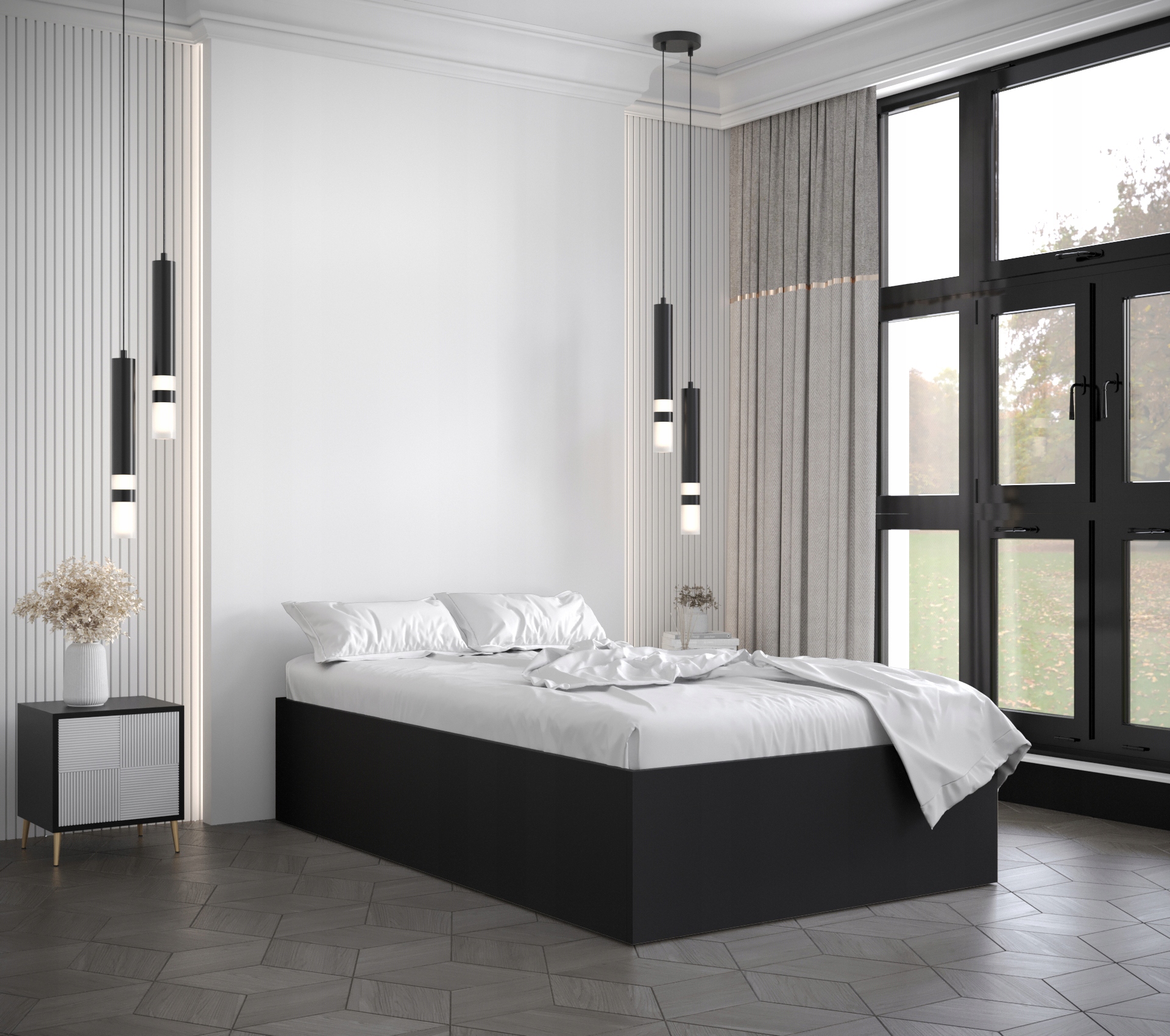 Łóżko pojedyncze do sypialni 120x200 3 kolory Kolekcja BELLA