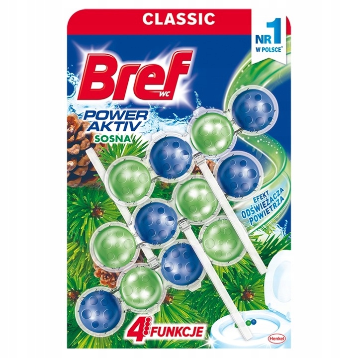 

Bref Zawieszka Kulki do Wc Aktiv Pine 3x50g
