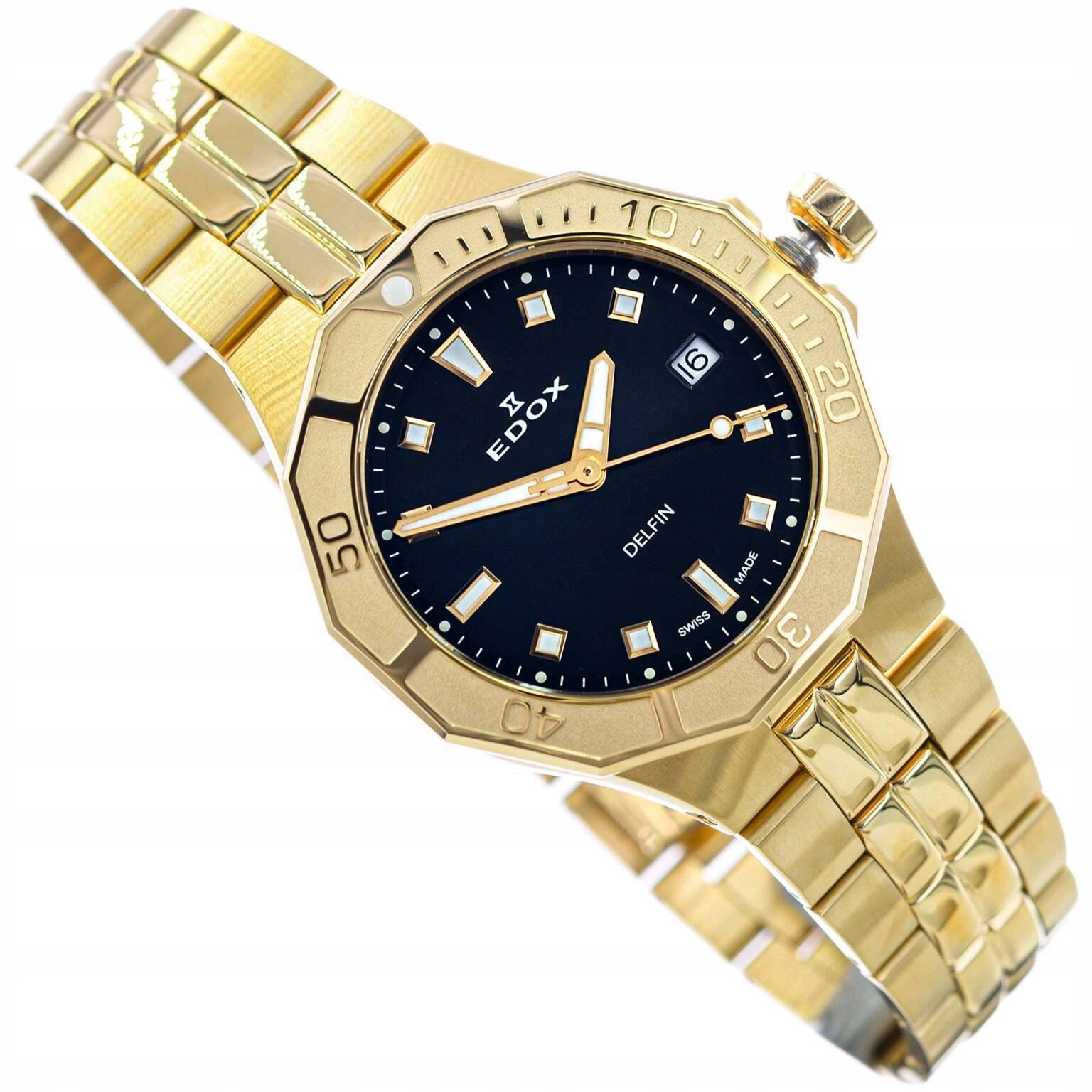 Dámské Hodinky Edox 53020 37 Jm Nid Delfin The Original Diver Date Lady 200 M