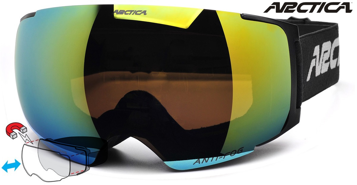 GOGLE ARCTICA G-105B MAGNETIC WYMIENNA SZYBA LUSTRO KOMINIARKA GRATIS KAT 2 Kod producenta ARCTICA G-105B GOGLE