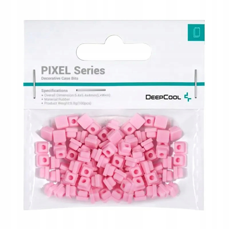 Różowe gumowe końcówki DeepCool Pixel Pk 100 sztuk w blisterze
