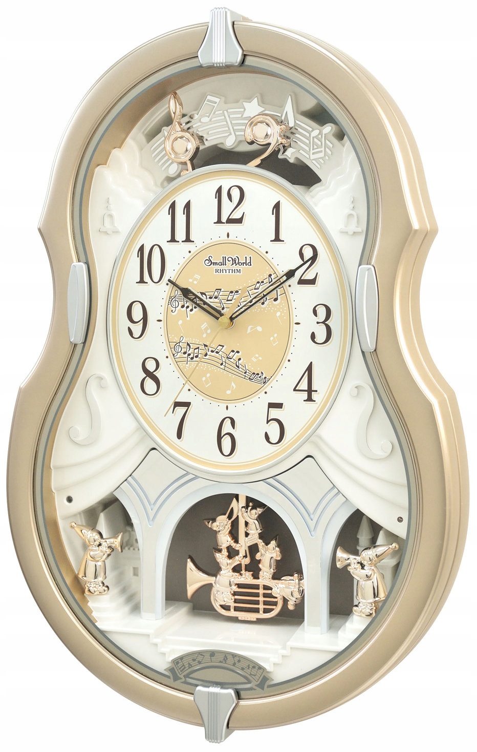 Elegantné Nástenné Hodiny Violončela Rhythm Melódie Kyvadlo 4MJ428WU13