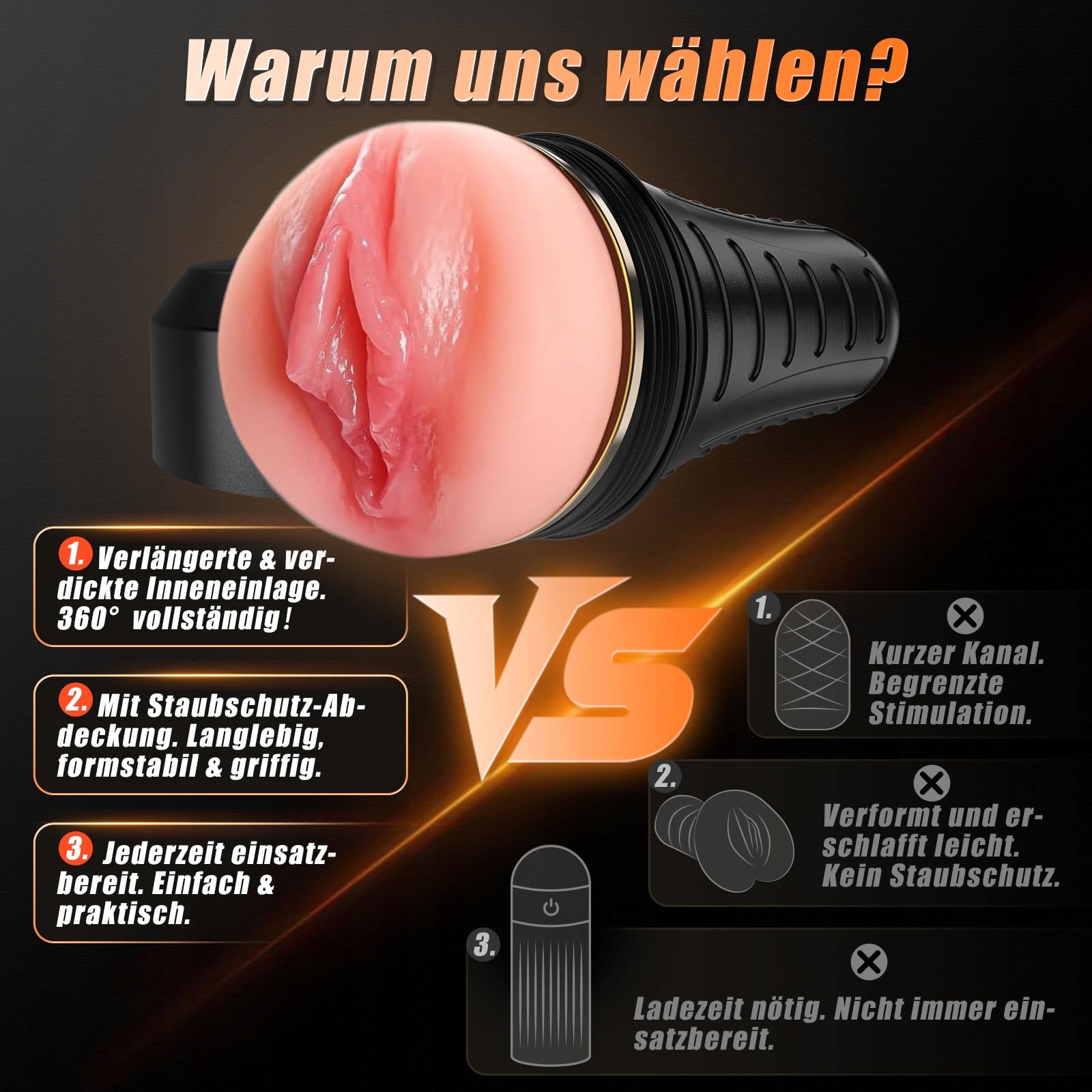 VIJISA Realistyczny Masturbator 3D Tekstura Wysoka Elastyczność — miniatura 5