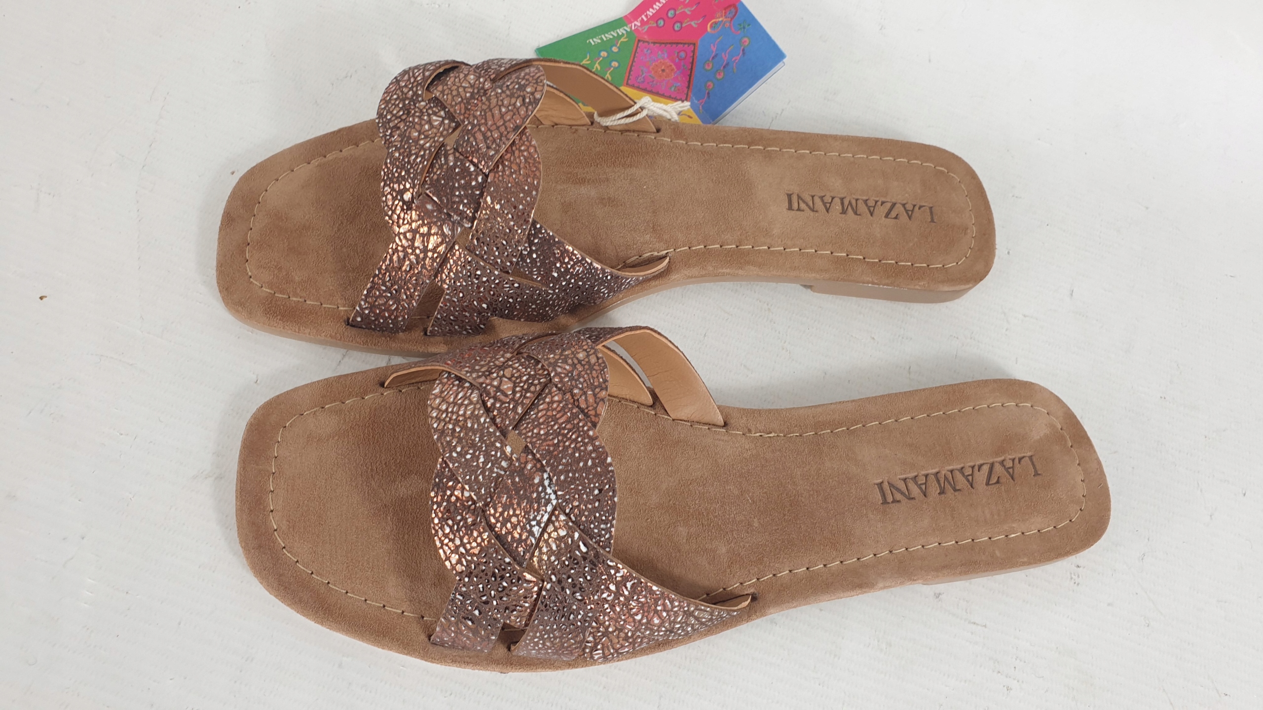 Lazamani Sandály Nazouváky Dámské Kůže Velikost 41