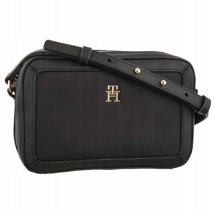 Dámská Kabelka Přes Rameno kabelka Tommy Hilfiger černá AW0AW15716 Bds