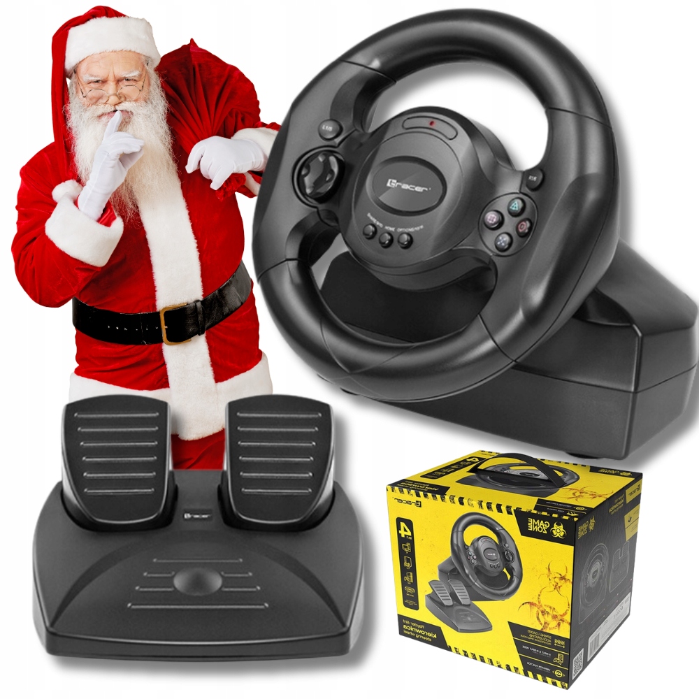 Volant pro hry s pedály Set tlačítka PS4 PS3 Xbox One Pc