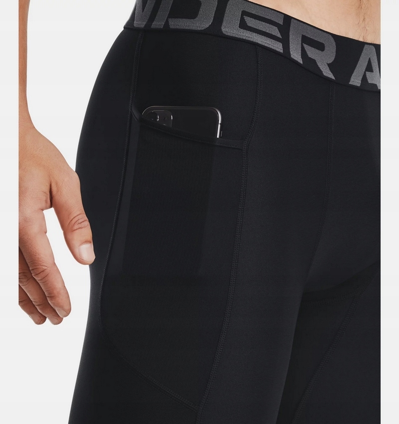 UNDER ARMOUR SZORTY HeatGear COMPRESSION LONG POCKET BLACK L Rozmiar L