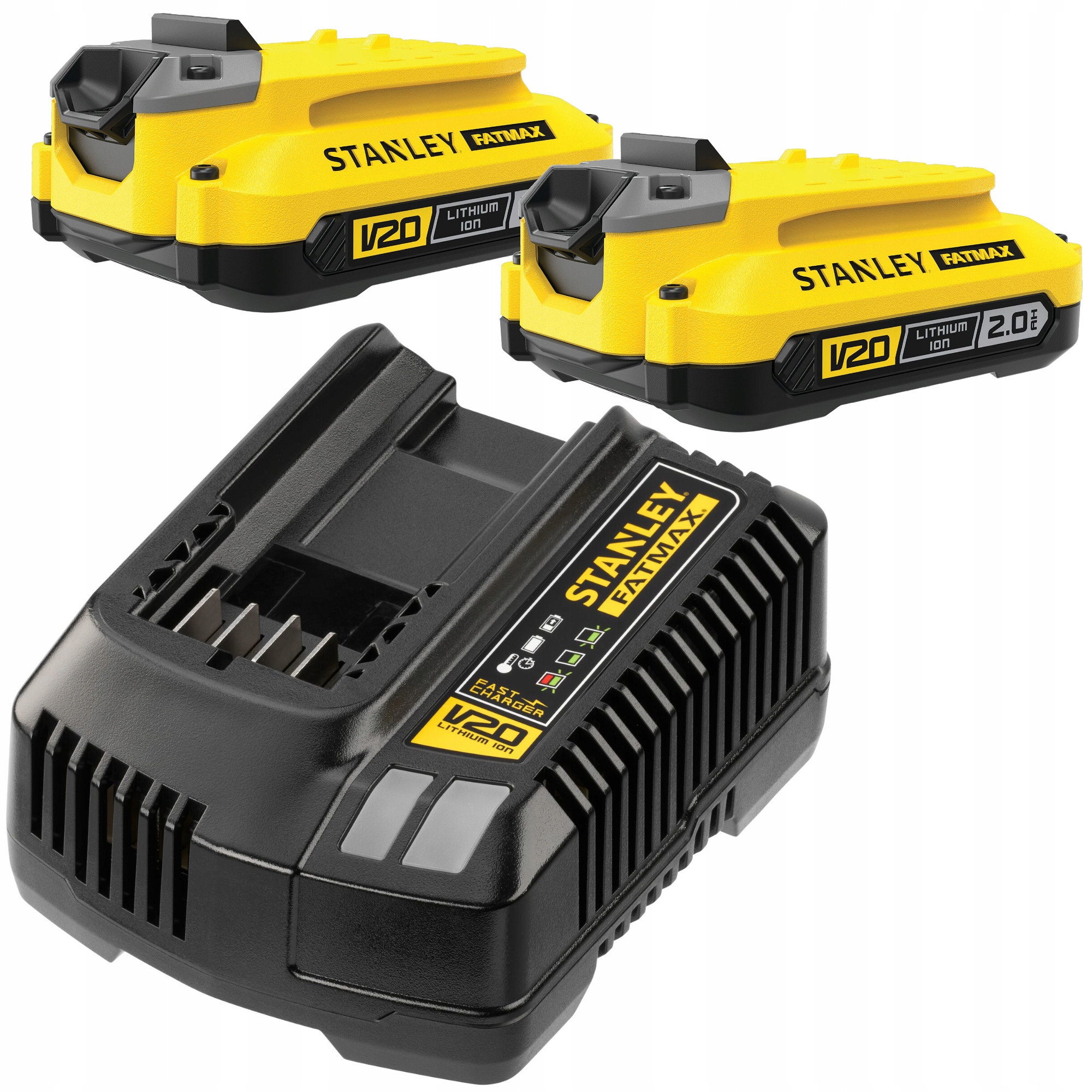 

Zestaw 2x2Ah 18V V20 ładowarka Stanley SFMCB12D2