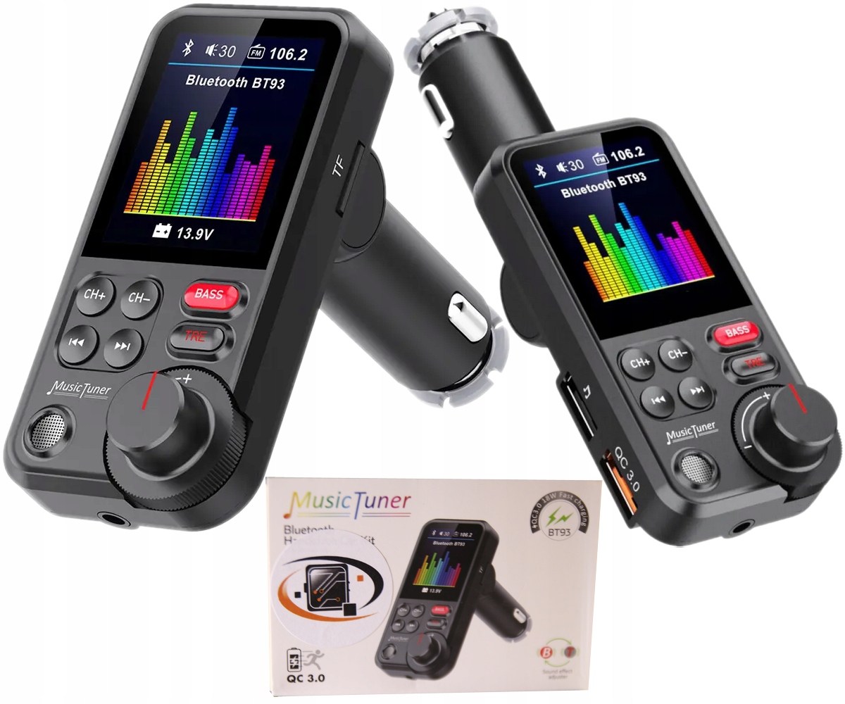 

Transmiter Fm Bluetooth 3w1 Ładowarka Aplikacja