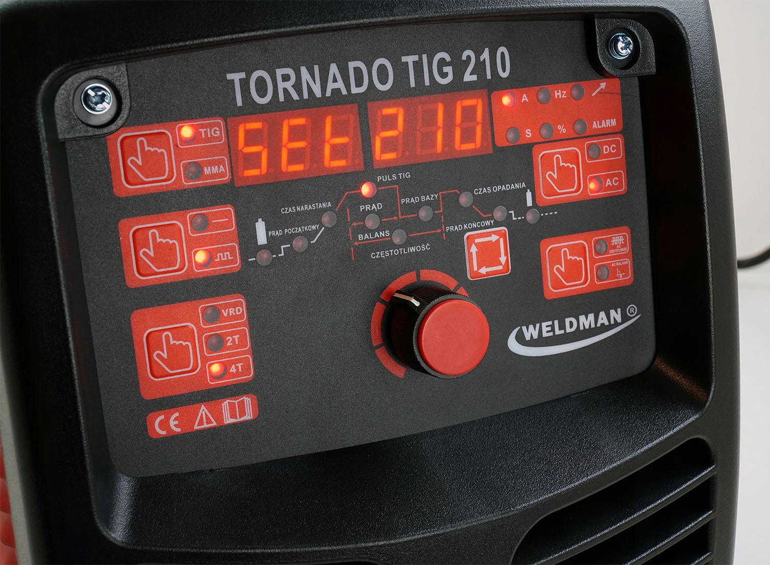 Spawarka inwertorowa Weldman TIG 210 AC DC HF Puls Kod producenta WELDMAN TIG 210 AC/DC