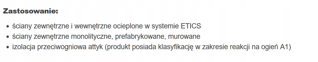 WEŁNA SKALNA TWARDA PETRAFAS FASADOWA 0,035 5CM Grubość 50 mm