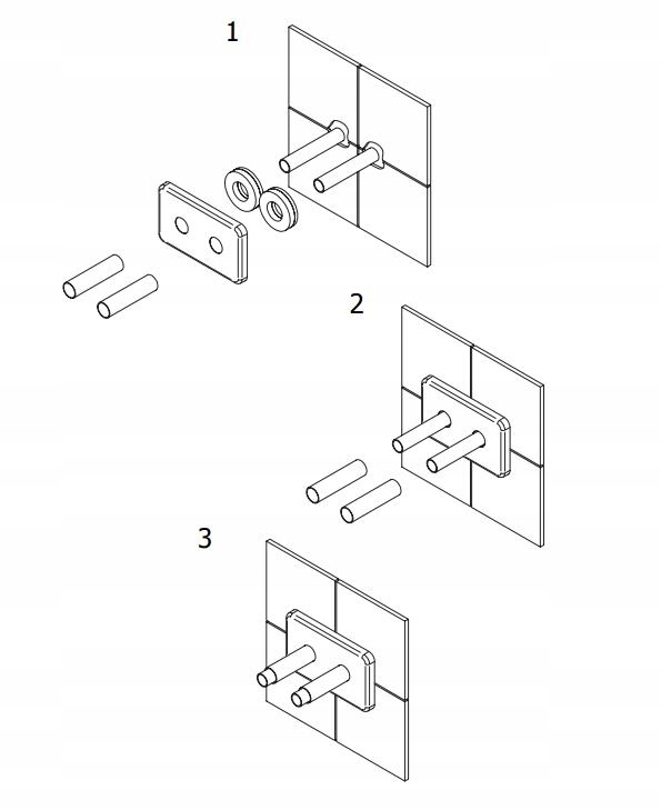 EXCELLENT ROZETA ZESTAW MASKUJĄCY DO GRZEJNIKA CHROM Typ inny