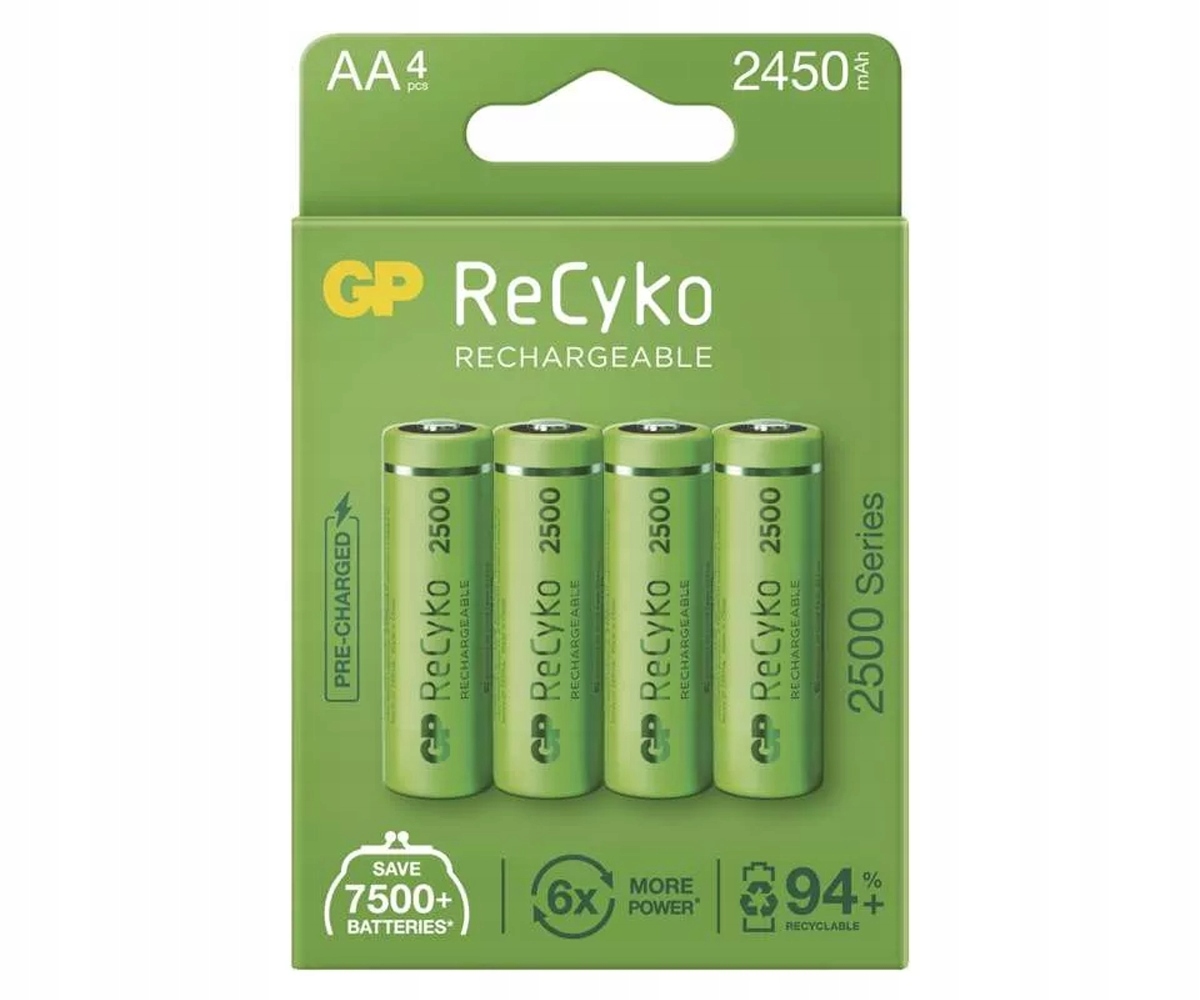 

4x Gp Recyko+ New R6/AA 2500 Series EB4 1,2V Ni-MH