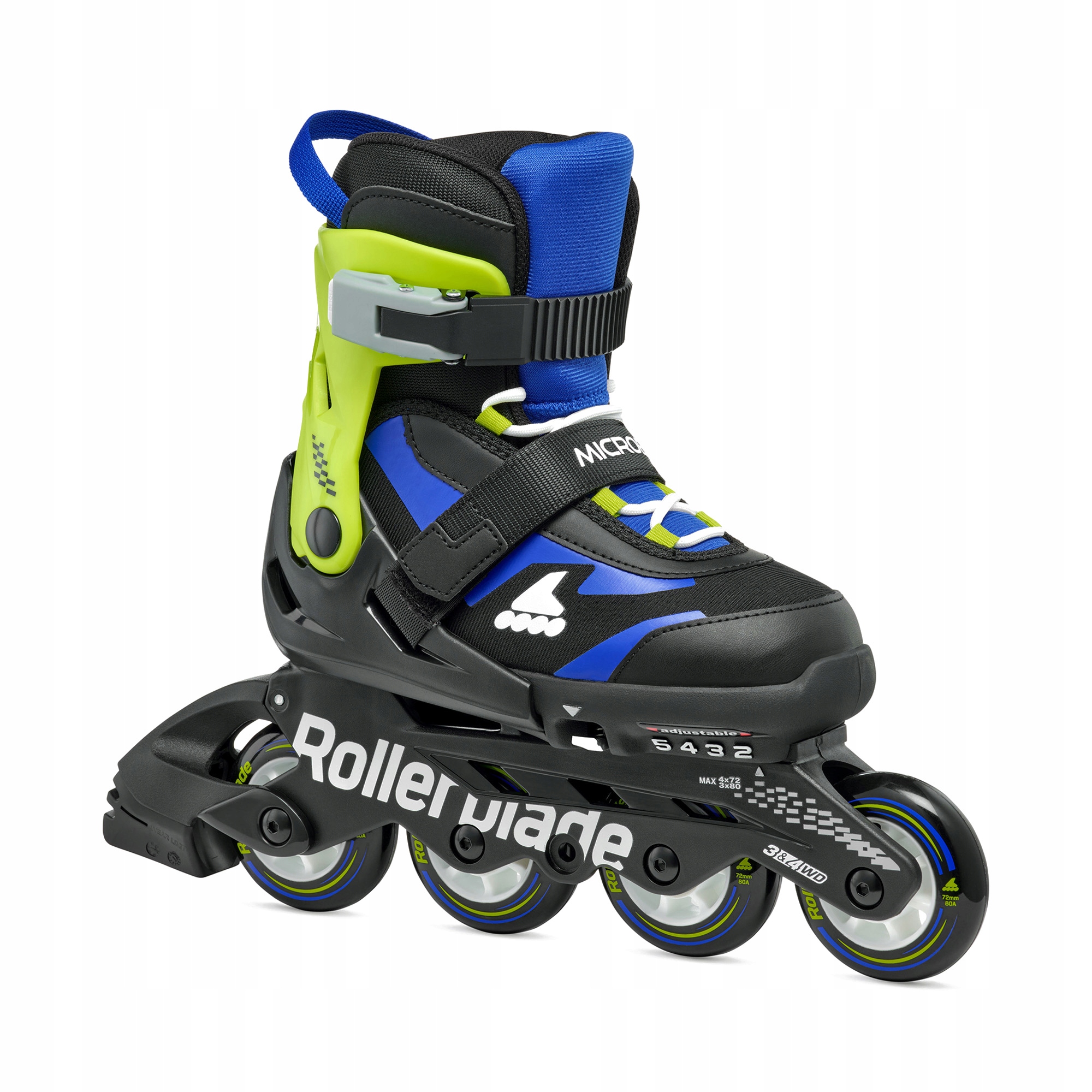 Rolki regulowane dziecięce Rollerblade MICROBLADE black blue