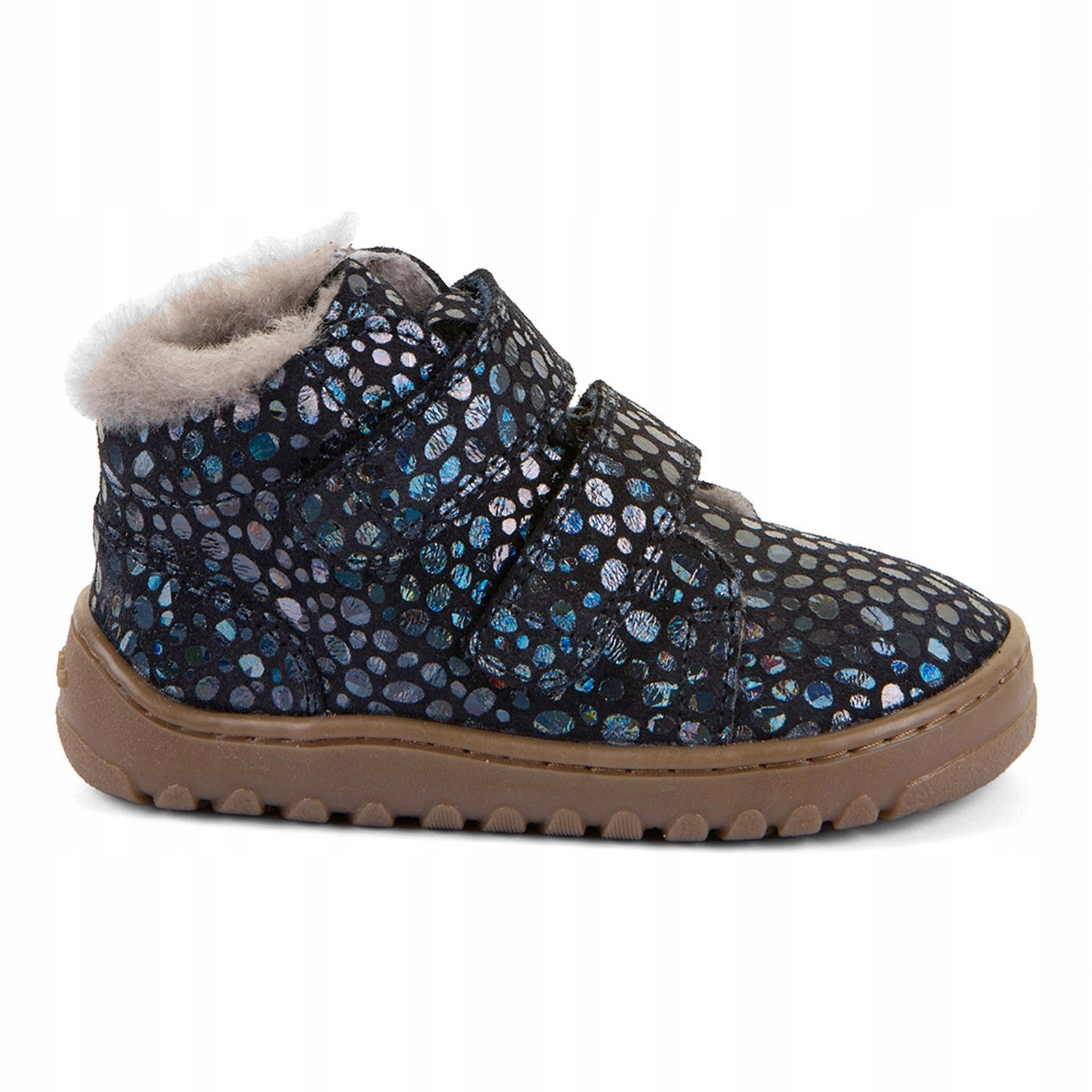 Buty barefoot zimowe ocieplane skórzane dziecięce Froddo Up Furry Blue 26