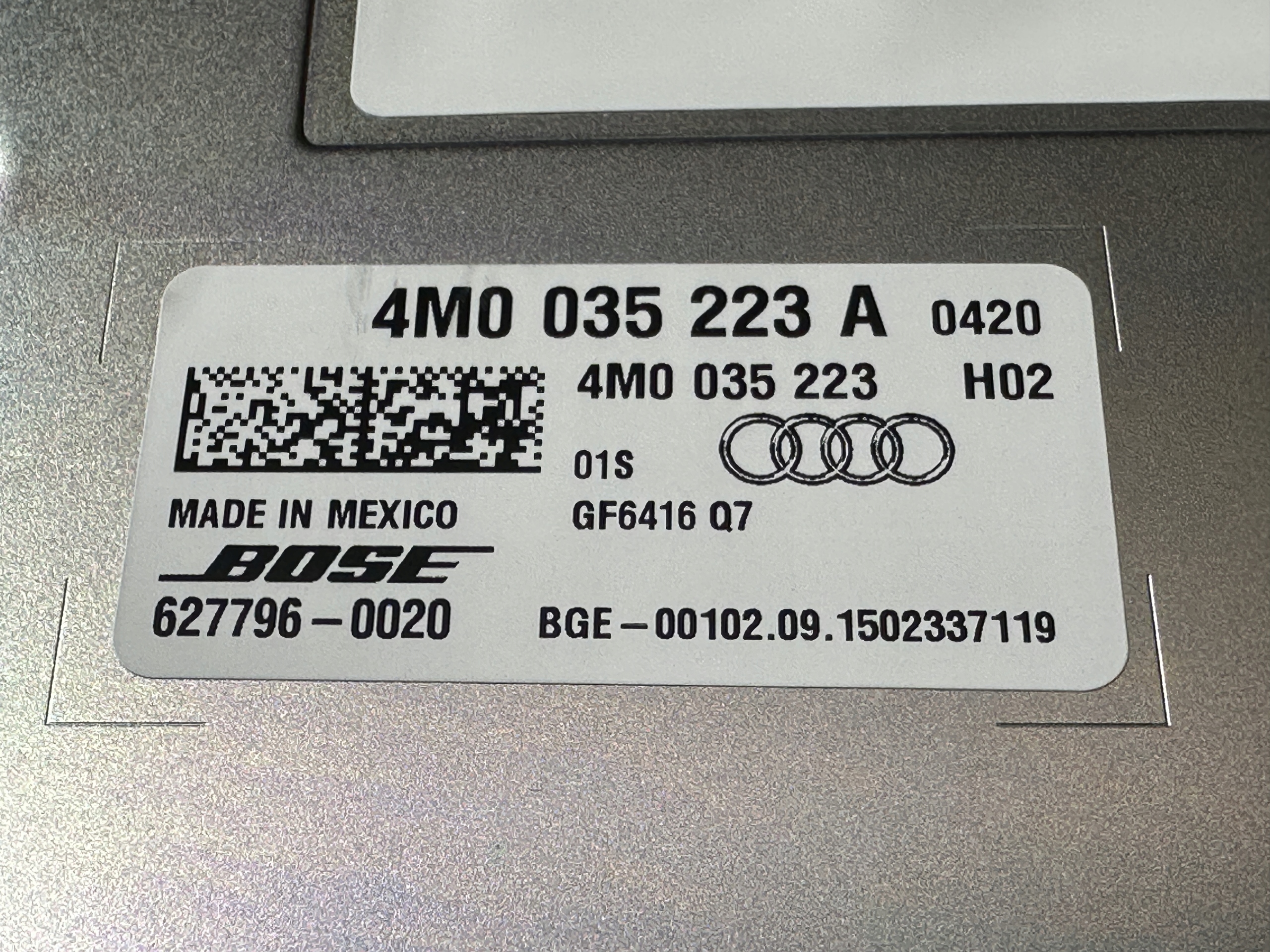 AUDI Q7 4M Verstärker BOSE 4M0035223A
