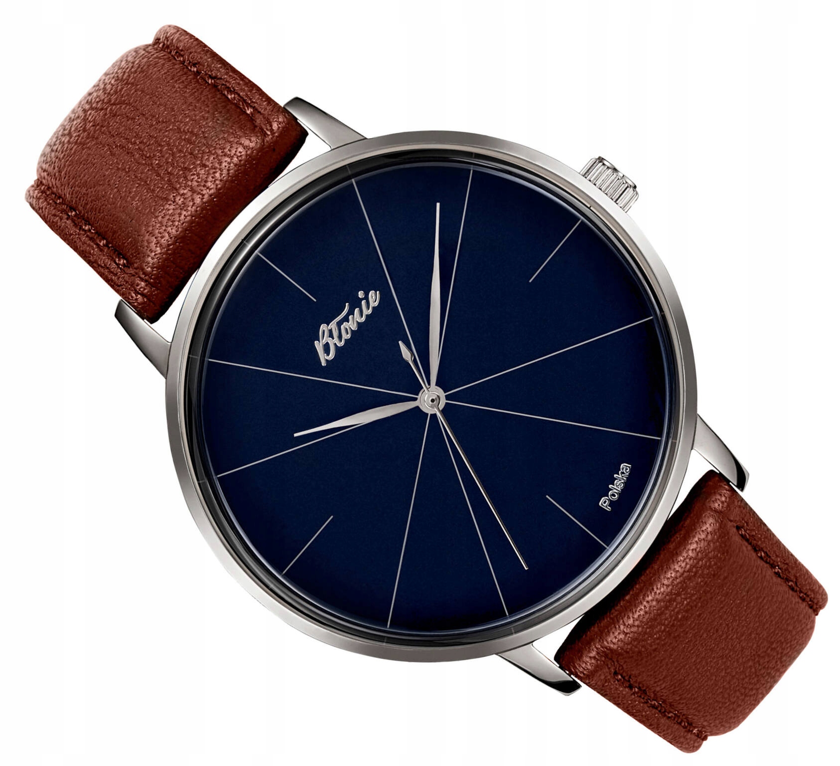 Pánské Klasické Elegantní Polský Hodinky Błonie Zodiac Ultramaryna