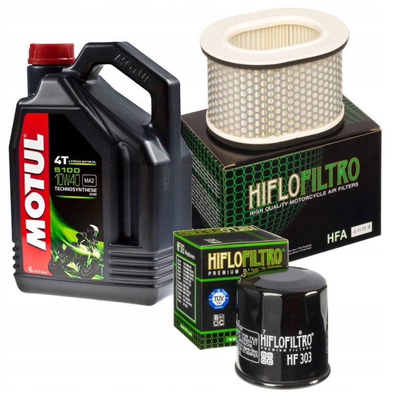 Sada filtrov Hiflo olej Motul 5100 4 litrov Yamaha FZR600 Fazer 94-95