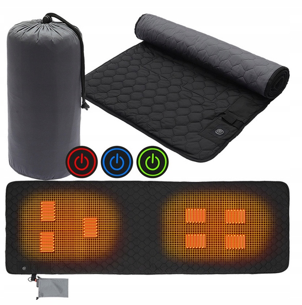 PODGRZEWANY MATERAC WKŁADKA do ŚPIWORA + POWERBANK ŚPIWÓR ZIMOWY Marka Altera