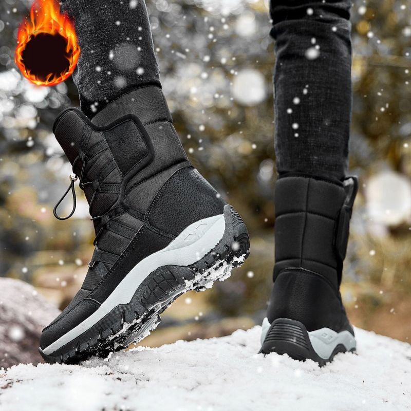 MODA ZIMOWE ANTYPOSLIZGOWE ŚNIEGOWCE BUTY OCIEPLANE KOZAKI R.45 Materiał zewnętrzny syntetyk