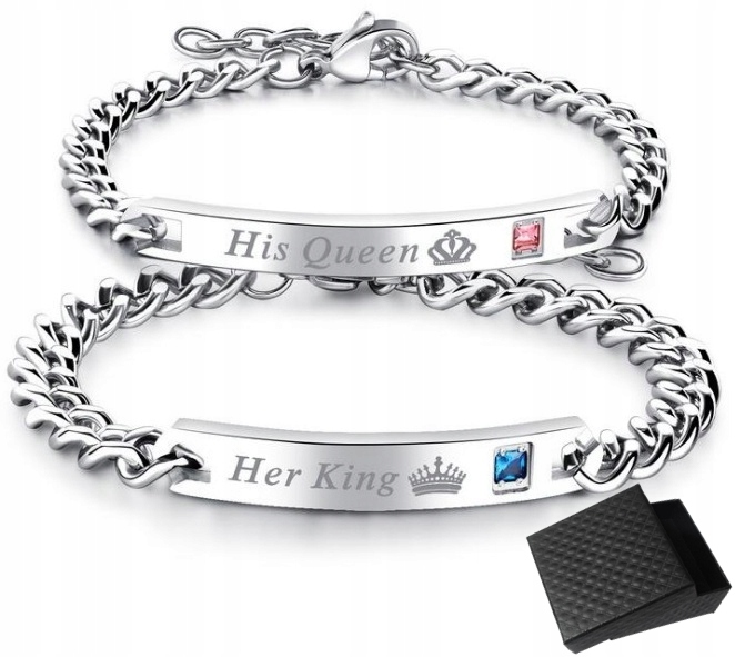 

Bransoletki dla Pary Queen & King stal 316L