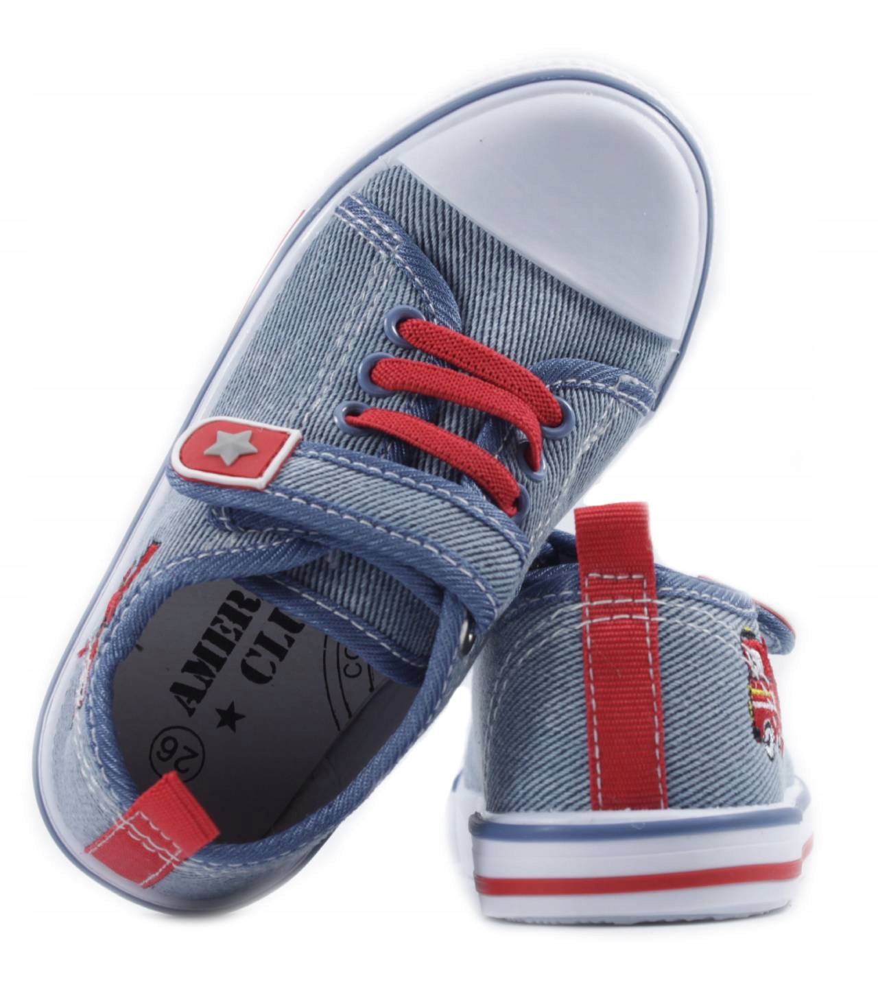 

American TEN55 Niebieskie Trampki Rzep R.28
