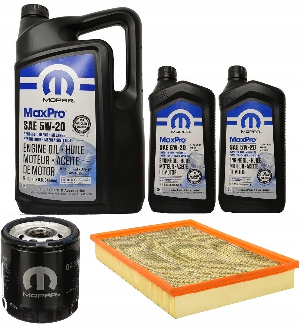 MOPAR 5W20 7L + FILTRY RAM 1500 5,7 2014-2018
