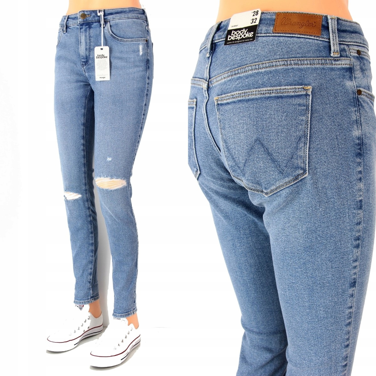 

Wrangler Skinny Jeansy Spodnie _ W28 L32