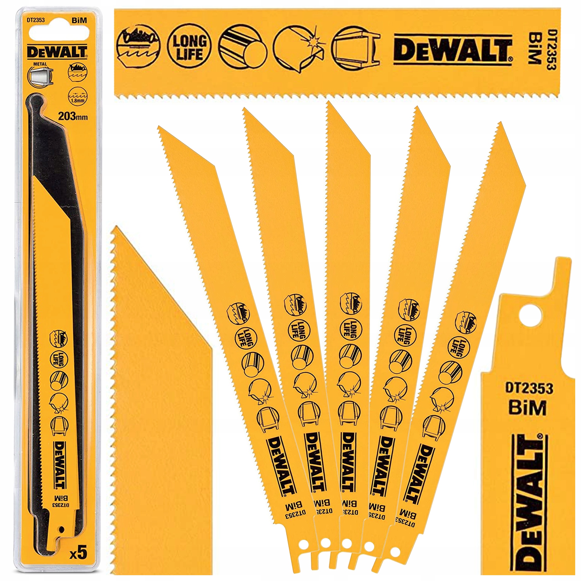 

Noże Do Metalu Blachy Dewalt Bimetalowe 203 MM