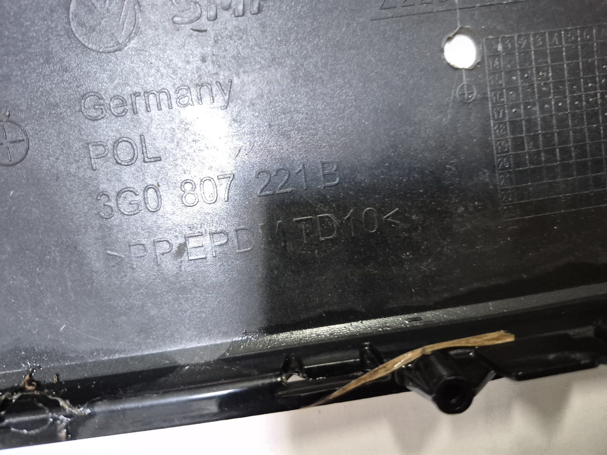 VW PASSAT B8 3G GTE 14- bumper front front SPR 6XPDC 3G0807221B