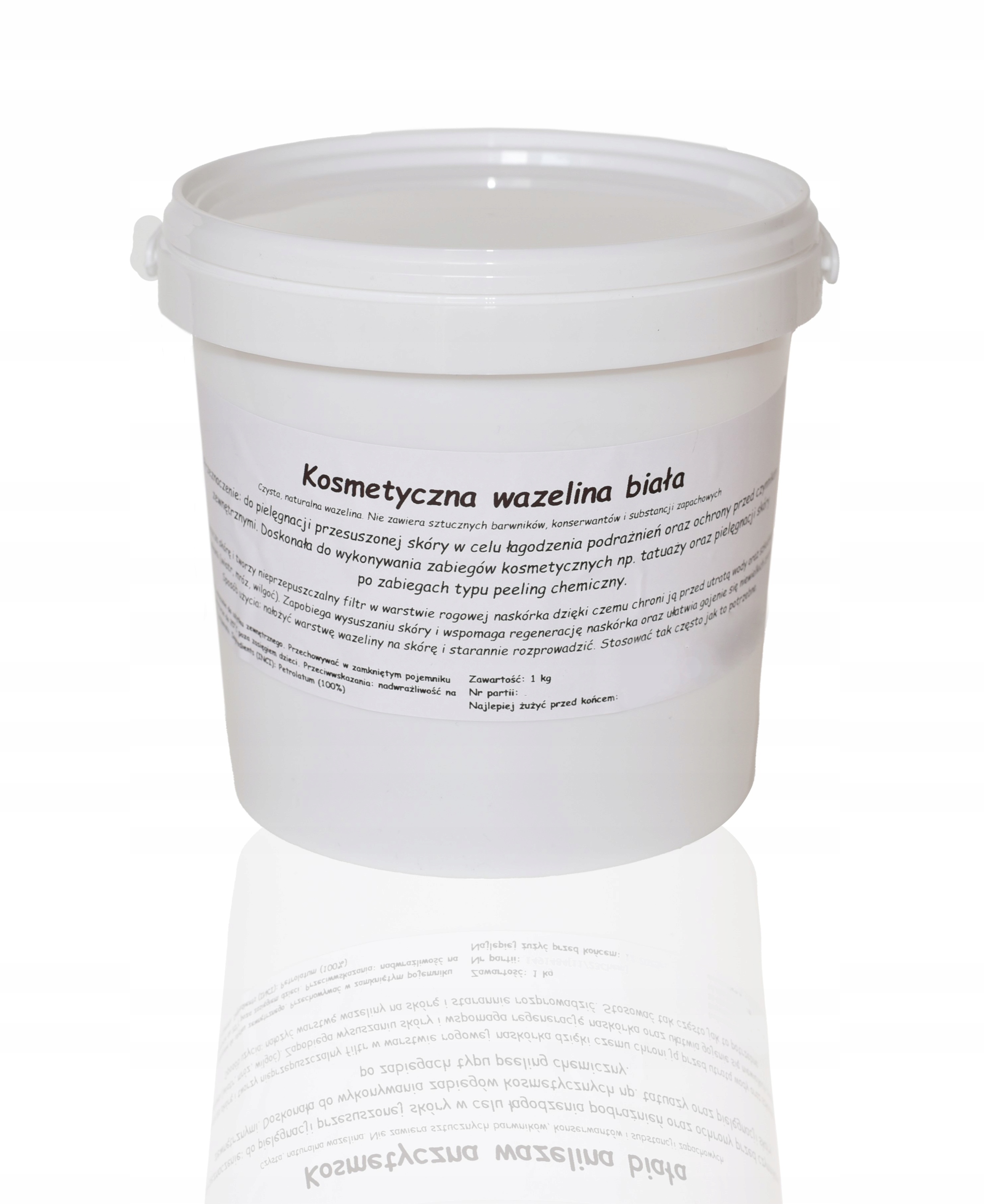 

Wazelina biała kosmetyczna, bez dodatków 1kg Atest