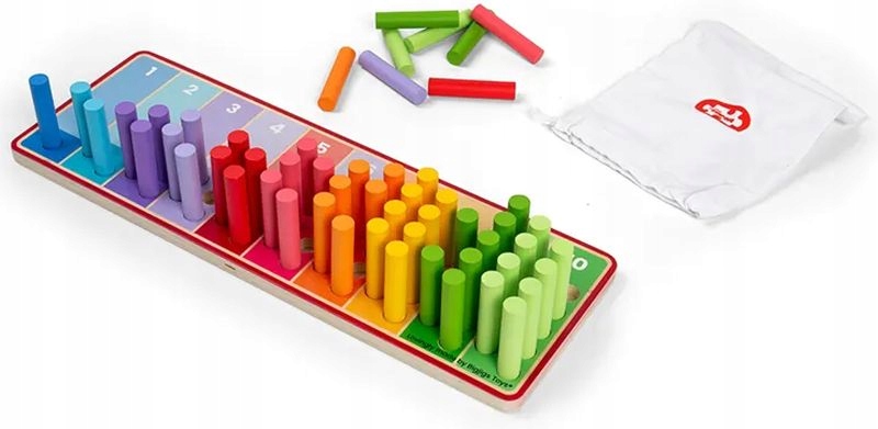 Tęczowe Kocki do nauki liczenia dla Dzieci kolorowe patyczki Bigjigs Marka Bigjigs Toys